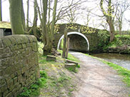 Salterforth bridge (Bridge 151) at the side of the pub