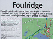 Part of a sign at Foulridge