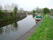 Approaching new housing on the canal