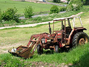 Abandoned tractor left to the elements