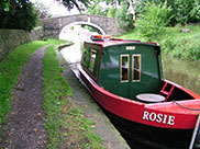 Small narrowboat named Rosie. There was a Jim nearby.