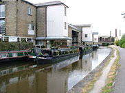 Restored canal buildings at Shipley