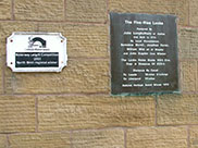 A couple of plaques at the top of Bingley Five Rise