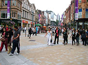 Shoppers in Leeds City centre