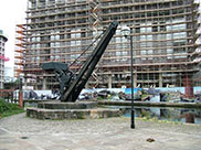 An old crane by canalside re-development