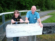 My uncle and Thomas close lock gate