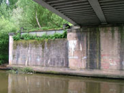Under the railway bridge, old section removed