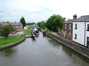 View from towpath bridge towards Rufford Branch