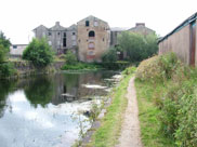 Old canalside buildings left to rot in Accrington