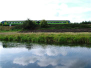 A train passes heading to Accrington