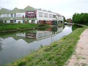 Industrial buildings on the canal at Leigh