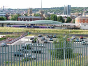 A view of Blackburn Station from the towpath