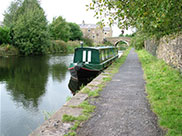 A narrow boat moored in Hapton